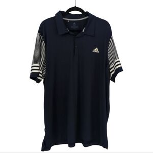 Adidas USA Ultimate 365 Gradient Sleeve Polo Shirt Men’s 2XL Navy Blue White-364